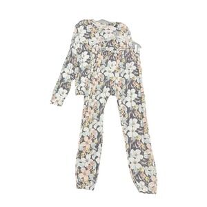 P.J. Salvage Pastel Dreams Floral Print 2 Piece Cotton Pajama Set Size Medium